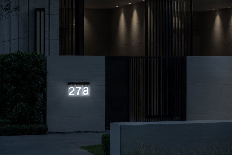 Solar House Number Doorplate Light, Address Numbers Letters lamp Sign Plate, Address Plaques 2